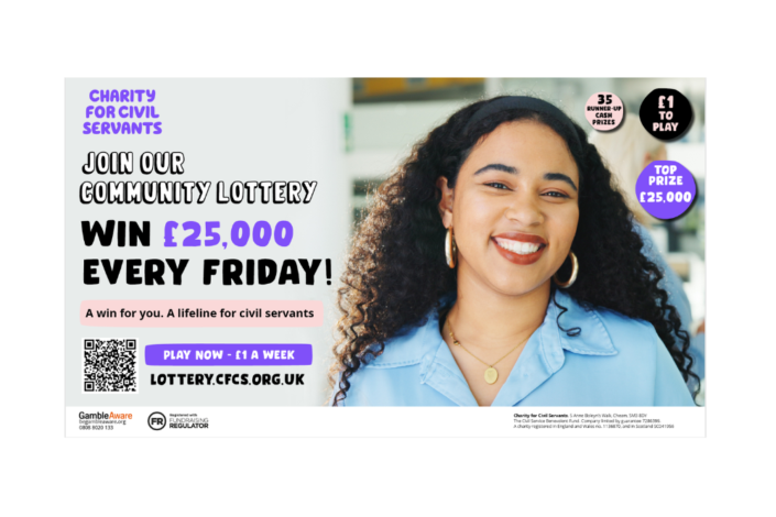 Thumbnail image for a screensaver promoting the Community Lottery