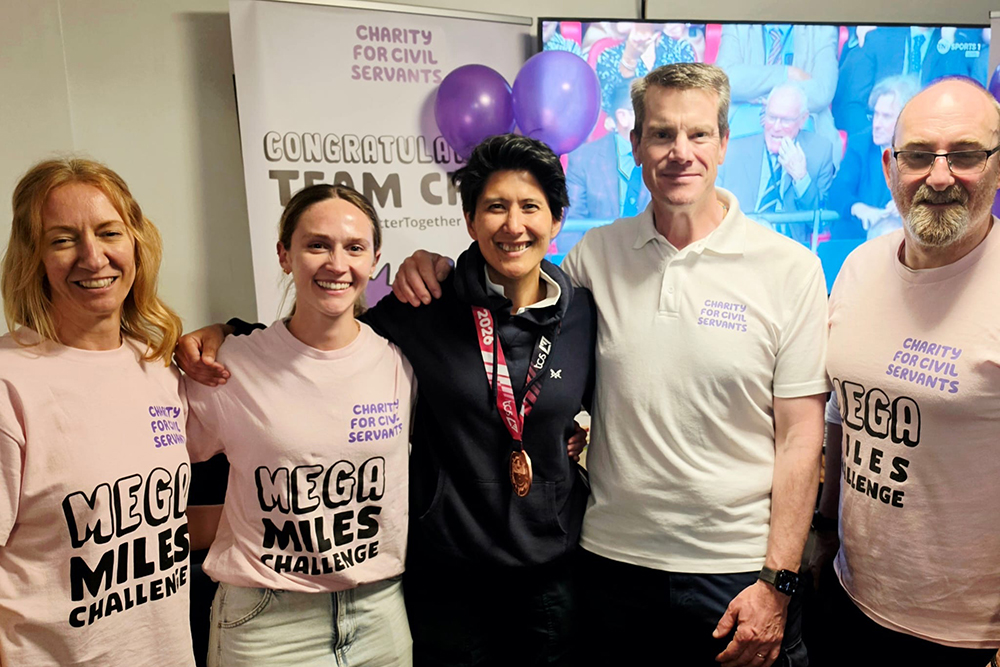 Cat Little with Charity for Civil Servants staff