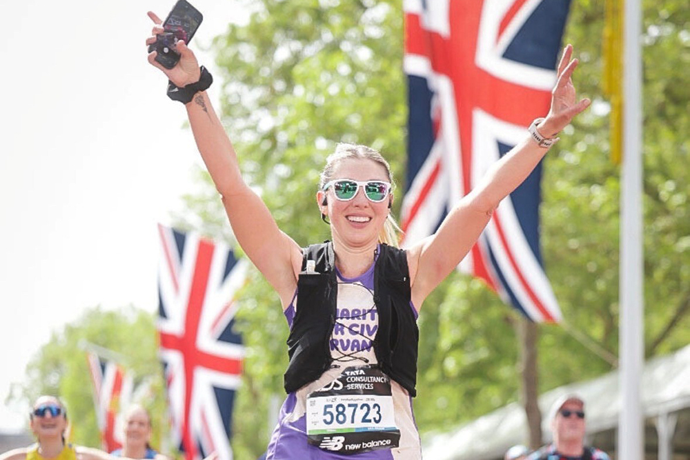 Louise Cuthbert London Marathon Finish 2026
