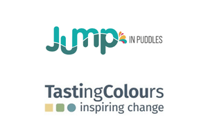 Jump In Puddles And Tasting Colours logos